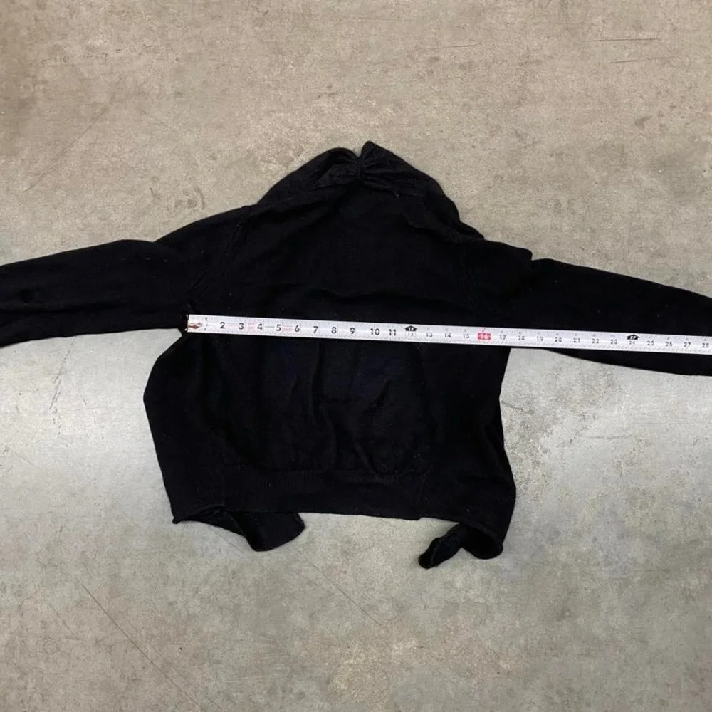 Banana‎ Republic 100% Cashmere Open Front Cardigan Black Women's Petite M - Picture 4 of 7